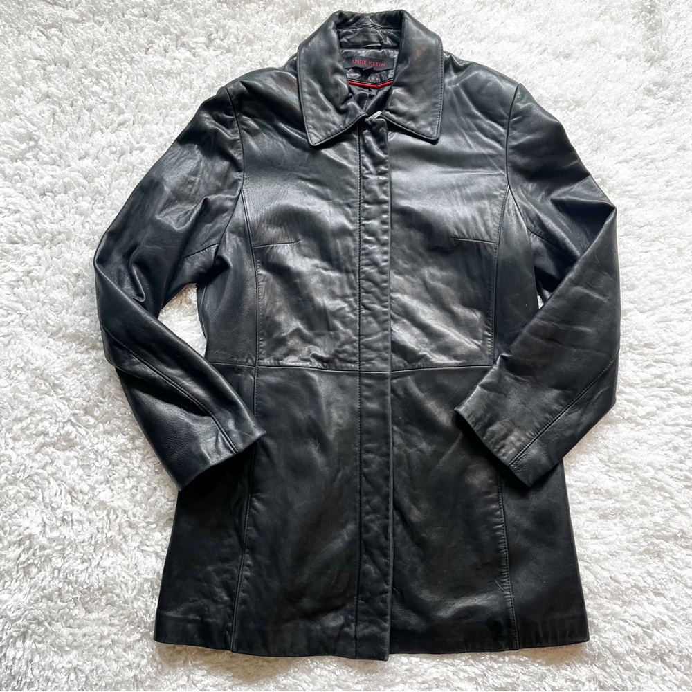 Vintage Anne Klein Black Leather Jacket – SM